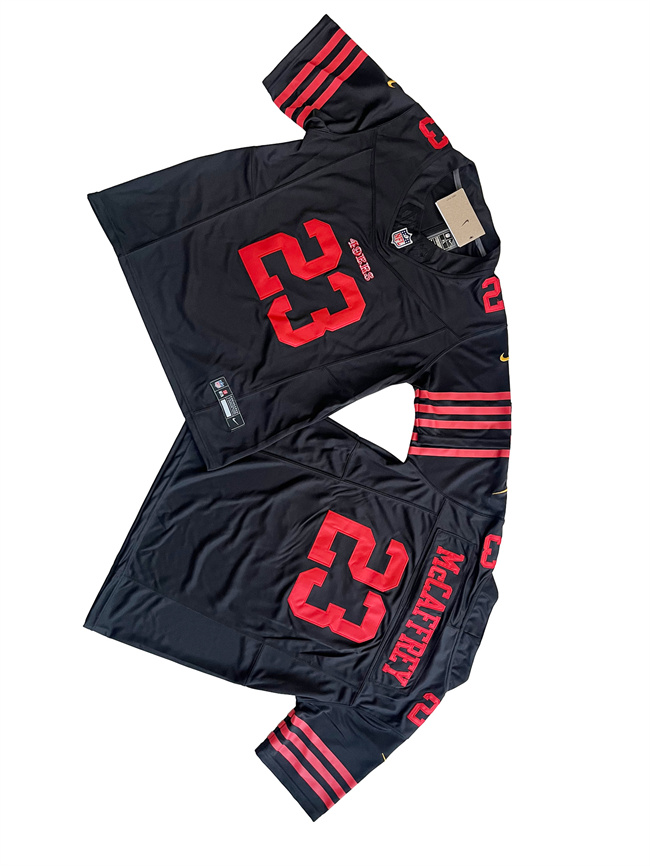 Youth San Francisco 49ers #23 Christian McCaffrey Black 2023 F.U.S.E. Vapor Limited Stitched Football Jersey